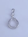 thumb 925 Sterling Silver Water Drop Pendant Setting Stone size: 11.5*15.5mm 1
