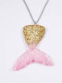 thumb Stainless steel Resin   Cute Wind Fish Tail Peendant Necklace 1