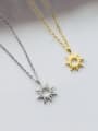 thumb 925 Sterling Silver Flower Vintage Hollow Chain Necklace 2