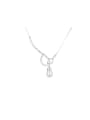 thumb 925 Sterling Silver Freshwater Pearl Water Drop Dainty Necklace 0