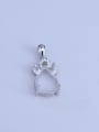 thumb 925 Sterling Silver Rhodium Plated Water Drop Pendant Setting Stone size: 10.5*14.5mm 1