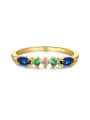 thumb 925 Sterling Silver Cubic Zirconia Geometric Dainty Band Ring 0