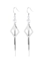 thumb 925 Sterling Silver Cubic Zirconia Geometric Trend Threader Earring 0