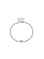 thumb 925 Sterling Silver Cubic Zirconia Geometric Minimalist Bracelet 0