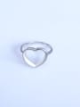 thumb 925 Sterling Silver 18K White Gold Plated Heart Ring Setting Stone size: 10*12mm 2