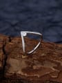 thumb 925 Sterling Silver Cubic Zirconia Triangle Dainty Band Ring 3