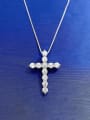 thumb 925 Sterling Silver Cubic Zirconia Cross Minimalist Regligious Necklace 1
