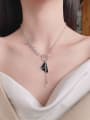 thumb 925 Sterling Silver Letter Vintage Lariat Necklace 1