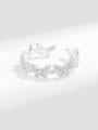 thumb 925 Sterling Silver Cubic Zirconia Butterfly Minimalist Band Ring 2