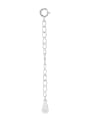 thumb 925 Sterling Silver Width: 5 cm Water Drop Claps : 5mm Chain Extender 4