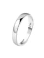 thumb 925 Sterling Silver Geometric Minimalist Couple Ring 4