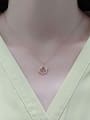 thumb 925 Sterling Silver Cubic Zirconia Planet Dainty Necklace 1