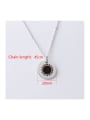 thumb Stainless Steel Disc Sun Pattern Pendant Necklace 2