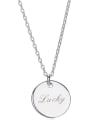 thumb 925 Sterling Silver Round Minimalist Necklace 4