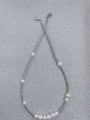 thumb Titanium Steel Freshwater Pearl Geometric Bohemia Beaded Necklace 1