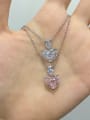 thumb 925 Sterling Silver Cubic Zirconia Heart Luxury Necklace 1