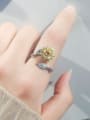 thumb 925 Sterling Silver Cubic Zirconia Flower Cute Band Ring 1