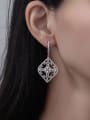 thumb 925 Sterling Silver Cubic Zirconia Geometric Statement Cluster Earring 1