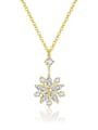 thumb 925 Sterling Silver Cubic Zirconia Flower Dainty Necklace 1