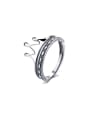 thumb 925 Sterling Silver Crown Vintage Stackable Ring 0