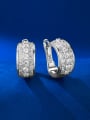 thumb 925 Sterling Silver Cubic Zirconia C Shape Luxury Cluster Earring 0