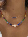 thumb Tila Bead Multi Color Bohemia Freshwater Pearls Handmade Beading Necklace 1