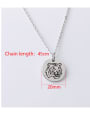 thumb Stainless steel Round Tiger Minimalist Necklace 3