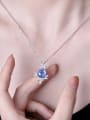 thumb 925 Sterling Silver Cubic Zirconia Tree Leaf Dainty Necklace 4