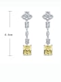 thumb 925 Sterling Silver Artificial High Carbon Diamond Geometric Luxury Earring 3