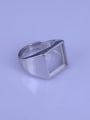 thumb 925 Sterling Silver 18K White Gold Plated Square Ring Setting Stone size: 12*12mm 2