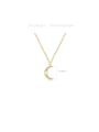 thumb 925 Sterling Silver Cubic Zirconia Moon Dainty Link Necklace 4