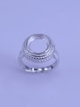 thumb 925 Sterling Silver 18K White Gold Plated Round Ring Setting Stone size: 10*10mm 0