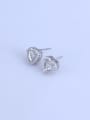 thumb 925 Sterling Silver 18K White Gold Plated Heart Earring Setting Stone size: 5*5mm 1