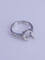 thumb 925 Sterling Silver 18K White Gold Plated Geometric Ring Setting Stone size: 9*9mm 1
