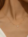 thumb 925 Sterling Silver Cubic Zirconia Bowknot Minimalist Necklace 1