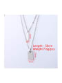 thumb Stainless steel Geometric Trend Multi Strand Necklace 1