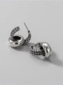 thumb 925 Sterling Silver  Vintage C-Shaped Drop Earring 1