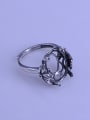 thumb 925 Sterling Silver Geometric Ring Setting Stone size: 12*18mm 2