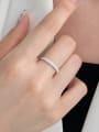 thumb 925 Sterling Silver Geometric Dainty Band Ring 1