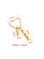 thumb Stainless steel Rectangle Boy Girl Trend Key Chain 1