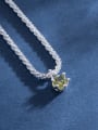 thumb 925 Sterling Silver Cubic Zirconia Geometric Dainty Necklace 2