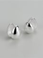 thumb 925 Sterling Silver Smooth  Water Drop Minimalist Huggie Earring 2