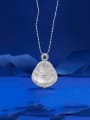 thumb 925 Sterling Silver Cubic Zirconia White Geometric Dainty Necklace 0