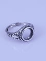 thumb 925 Sterling Silver Round Ring Setting Stone size: 9*9mm 2