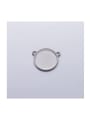 thumb Stainless Steel Round Outer Hole Gemstone Backing Pendant 0