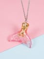 thumb Stainless steel Resin  Cute Wind Fish Tail Pendant Necklace 2