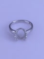 thumb 925 Sterling Silver 18K White Gold Plated Flower Ring Setting Stone size: 10*12mm 0