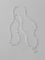 thumb 925 Sterling Silver Minimalist Hollow Heart Long Strand Necklace 0