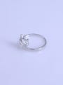 thumb 925 Sterling Silver 18K White Gold Plated Geometric Ring Setting Stone size: 5*7mm 3*3mm 1