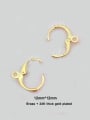 thumb Brass 24K Gold Plated Geometric Spring Ring Clasp 1